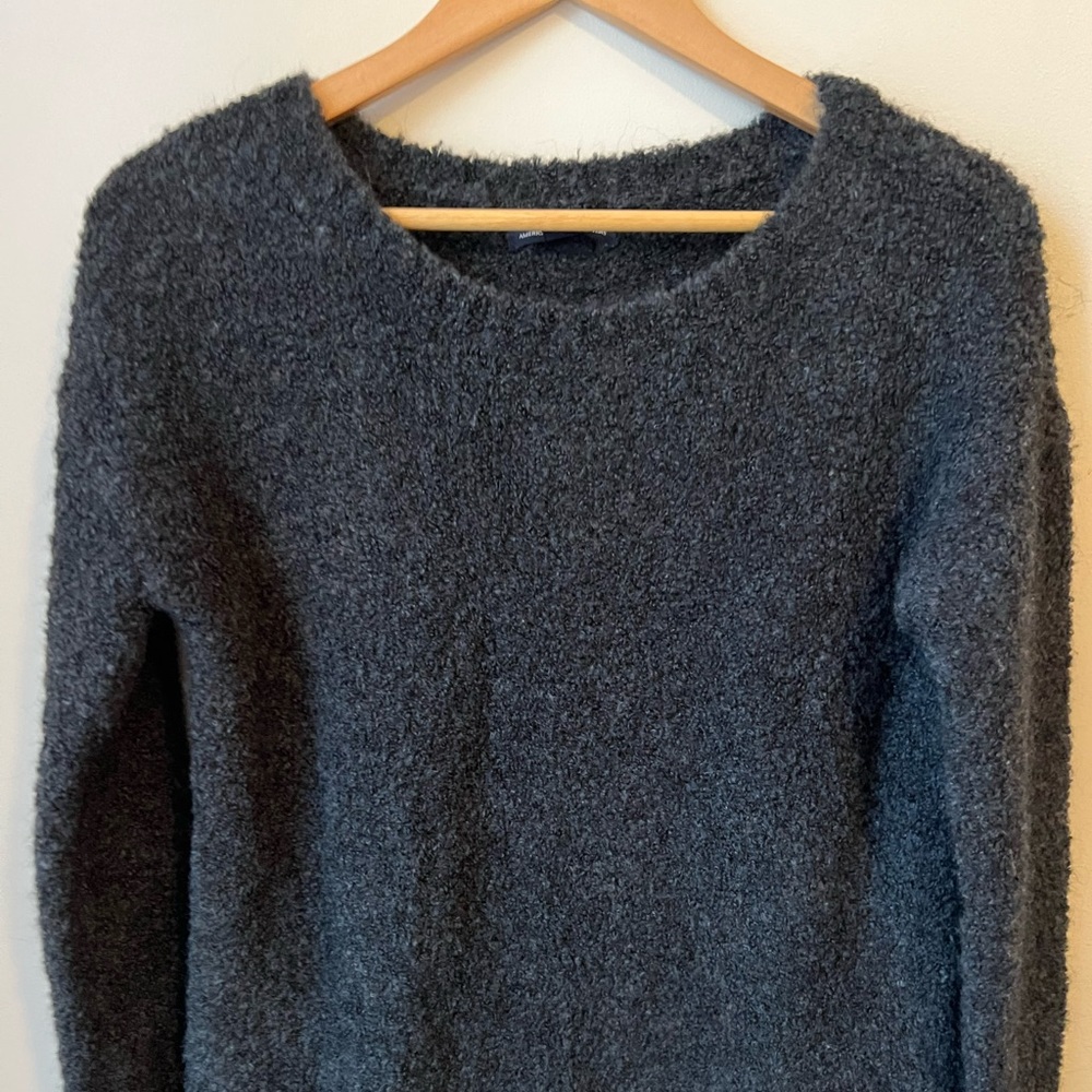 American eagle, gray sweater, extra small